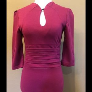 Raspberry French tailored dress Size 2